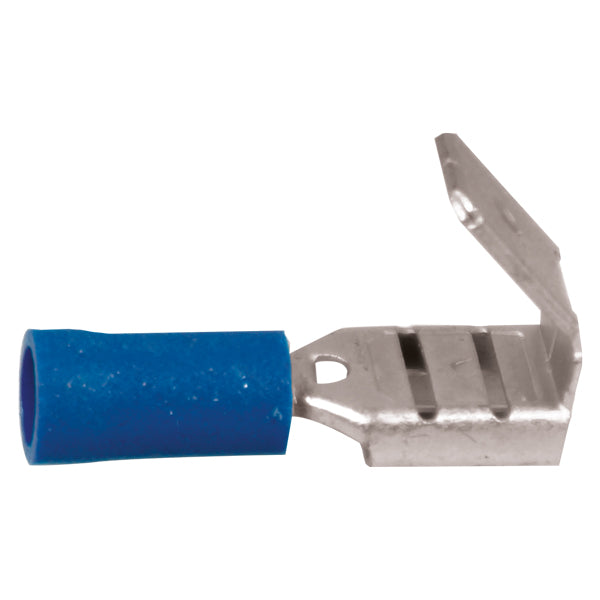 Fladstik fordeler blå 6.4x0.8 mm, 100 stk