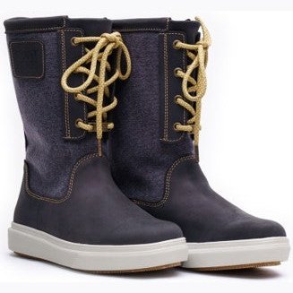 Boat Boot Canvas Laceup Sejlerstøvler Navy