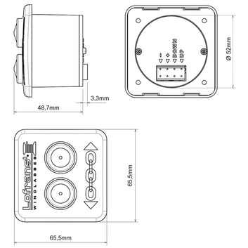 Lofrans touch kontakt op/ned med LED, sort