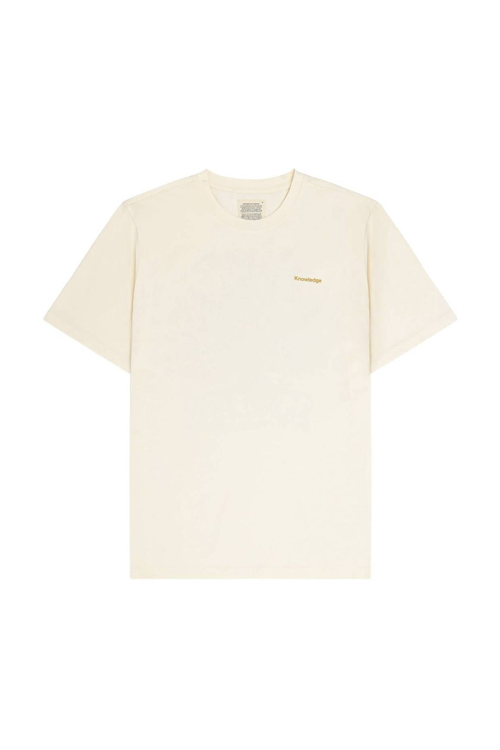 Knowledge Cotton Apparel M Back Print T-Shirt 5004 White Multi