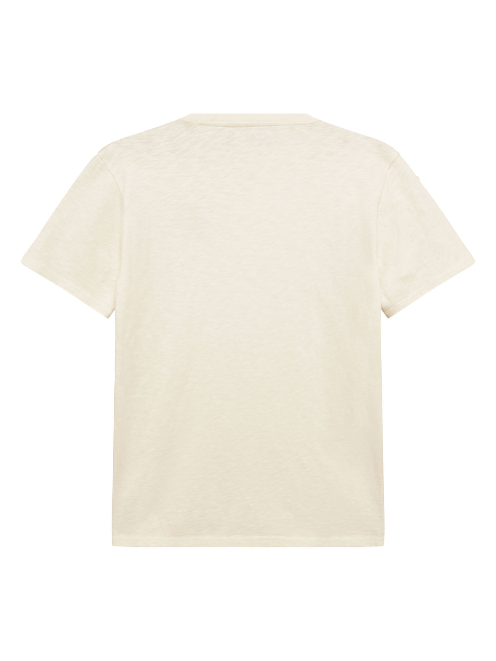Knowledge Cotton Apparel M Chest Embroidery T-Shirt Egret