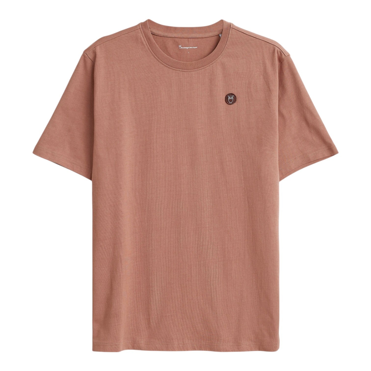 Knowledge Cotton Apparel M Loke Badge T-Shirt 1487 Chocolate Torte