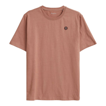 Knowledge Cotton Apparel M Loke Badge T-Shirt 1487 Chocolate Torte
