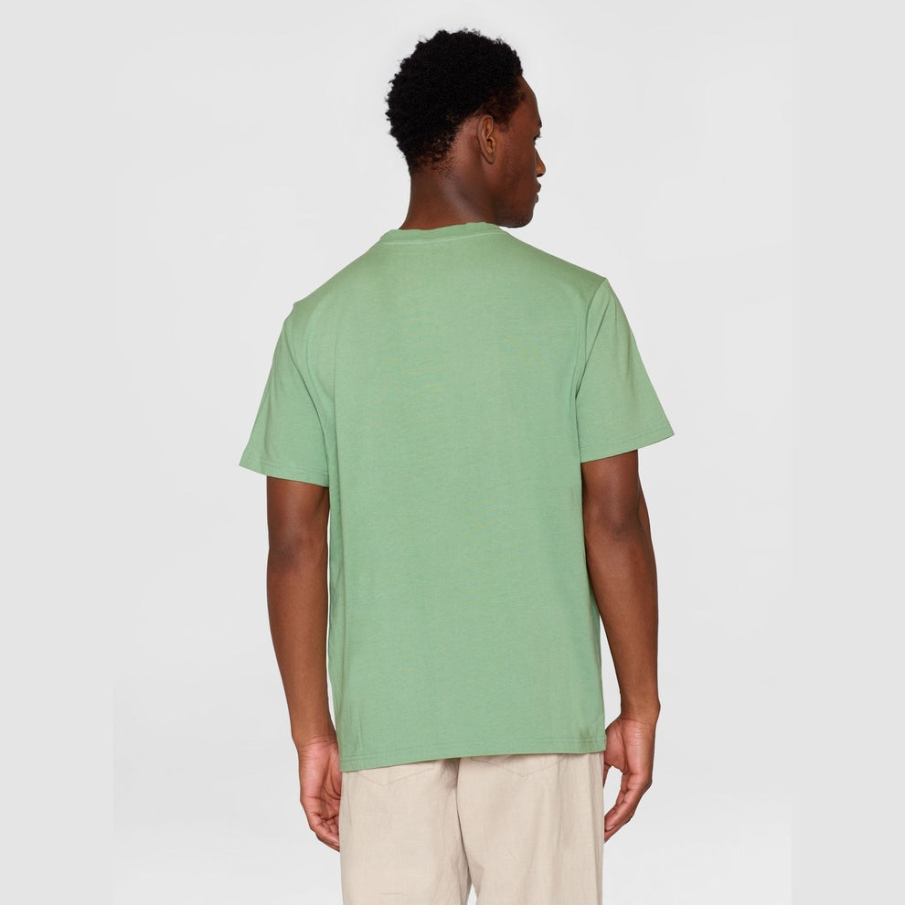 Knowledge Cotton Apparel M Loke T-Shirt Shale Green