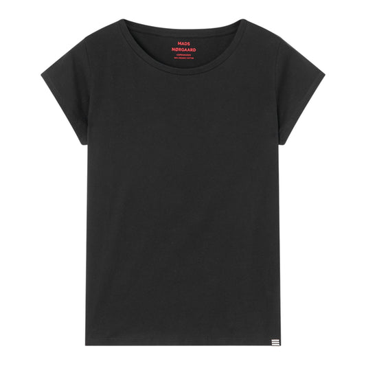 Mads Nørgaard W Fine Jersey Teasy Tee Black