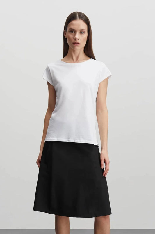 Mads Nørgaard W Fine Jersey Teasy Tee White