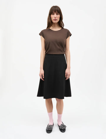 Mads Nørgaard W Fine Jersey Teasy Tee FAV Turkish Coffee