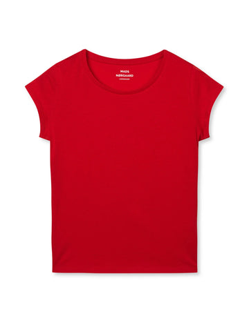 Mads Nørgaard W Fine Jersey Teasy Tee FAV Goji Berry