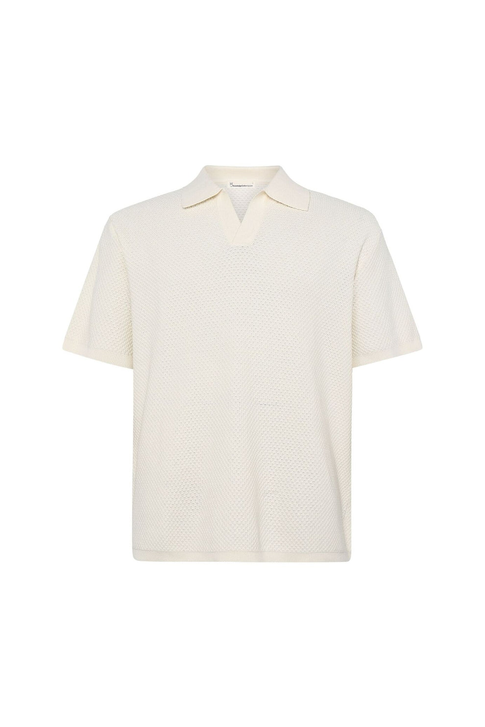 Knowledge Cotton Apparel M Organic Cotton Knitted Polo Gots/Vegan 1387 Egret