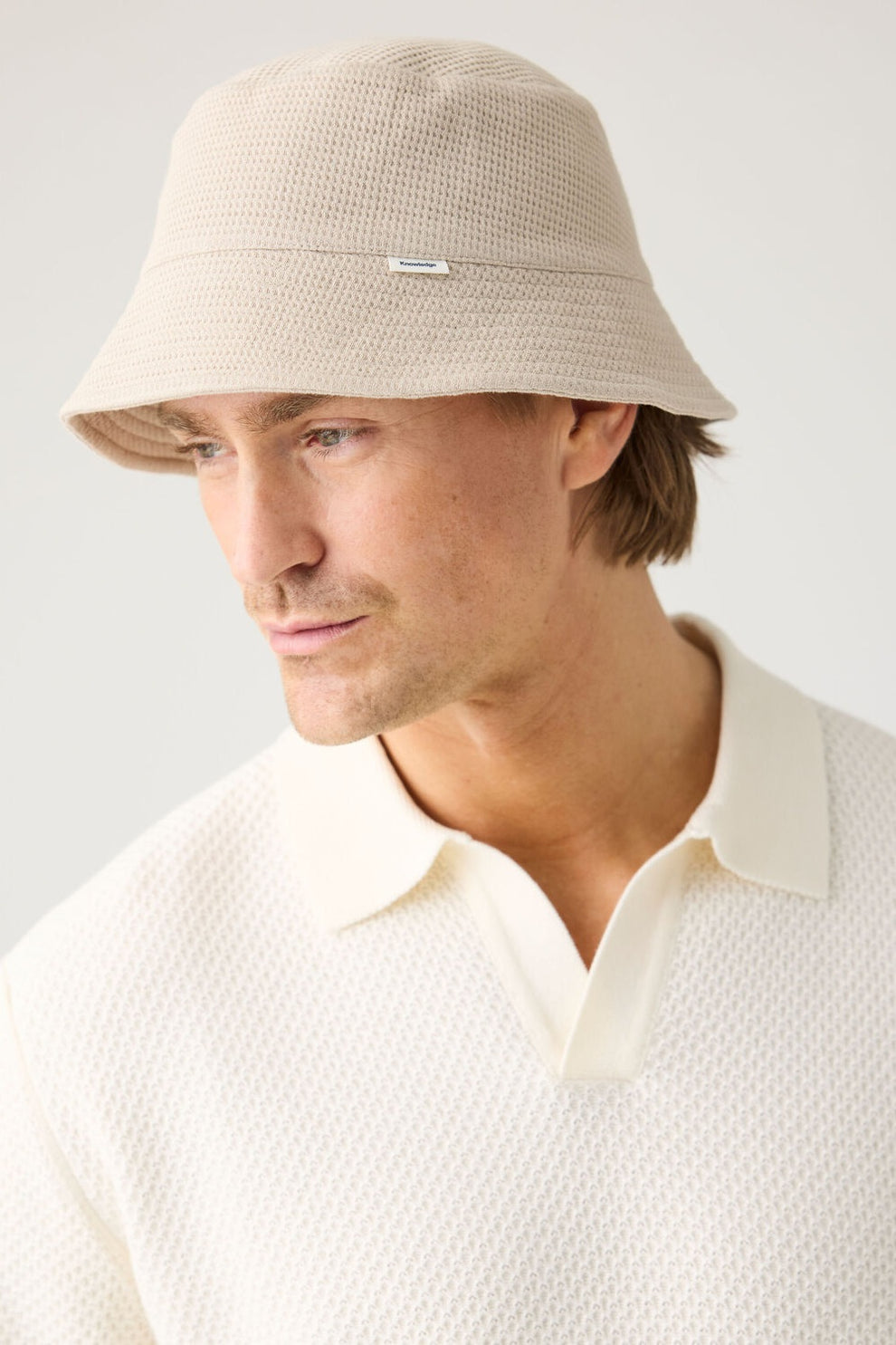 Knowledge Cotton Apparel M Organic Cotton Knitted Polo Gots/Vegan 1387 Egret
