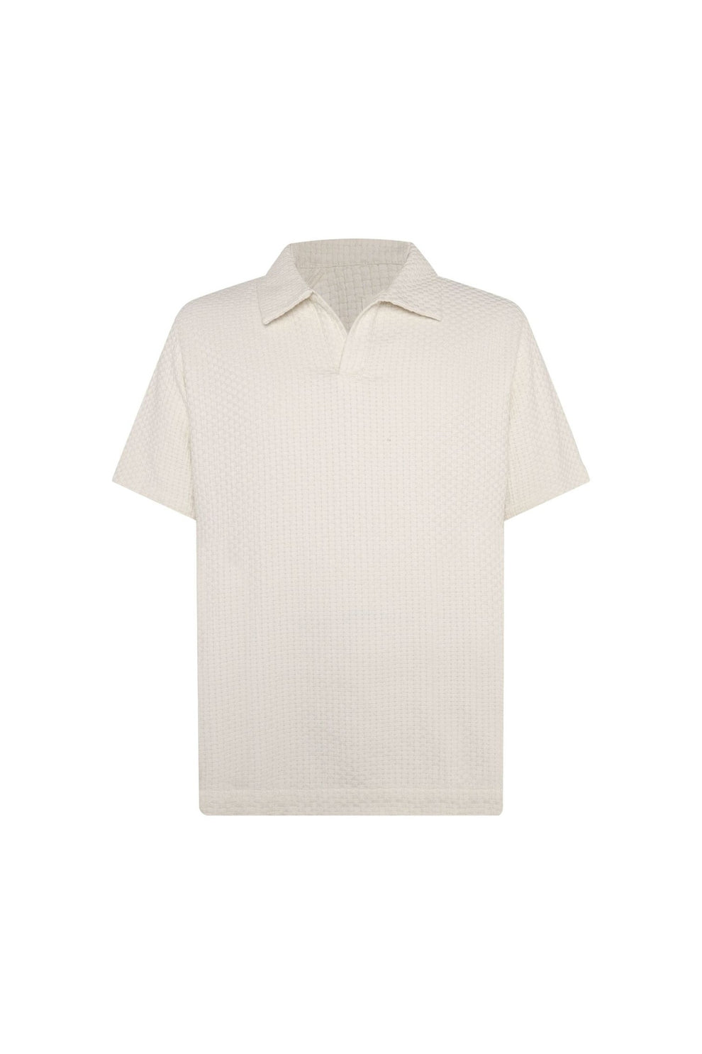 Knowledge Cotton Apparel M Structure Polo 1387 Egret
