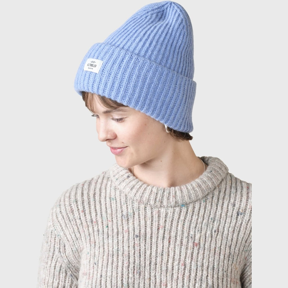 Klitmøller U Wide Rib Beanie Light Blue