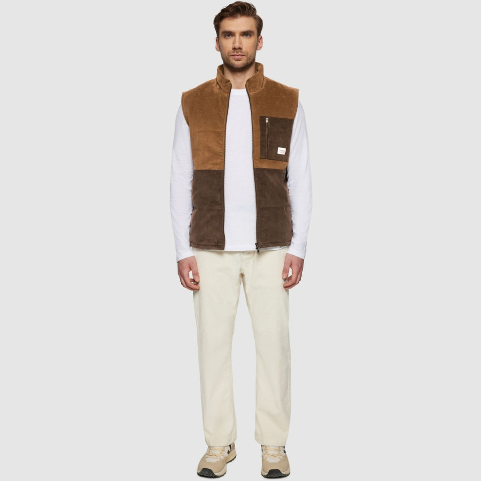 Knowledge Cotton Apparel M 14-Wales Courdrey Colorblock Vest