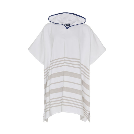 Sea Ranch Malibu Beach Poncho Towel White / Sand