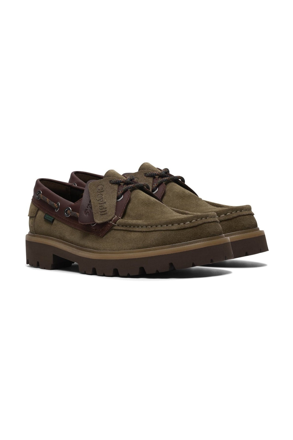 Clarks M Cleyhill Boat Olive Combination