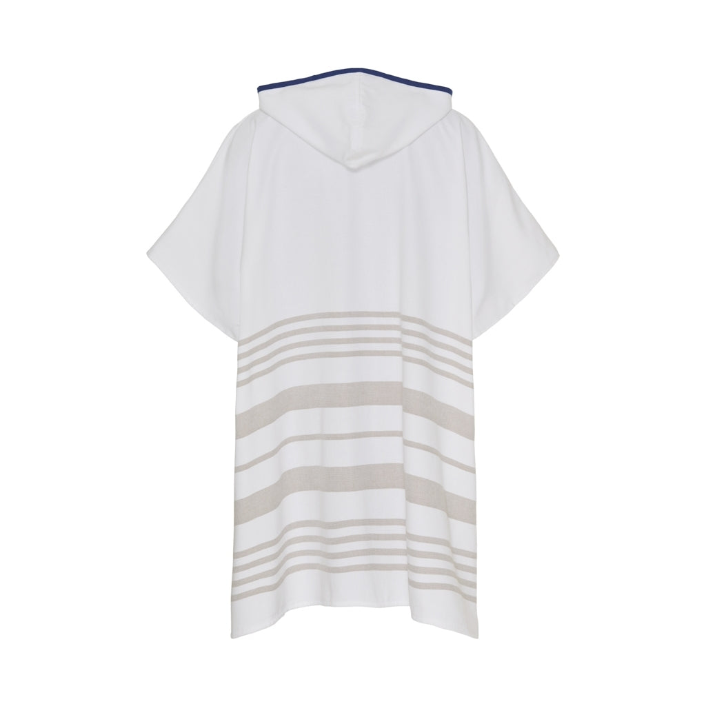 Sea Ranch Malibu Beach Poncho Towel White / Sand