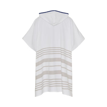 Sea Ranch Malibu Beach Poncho Towel White / Sand