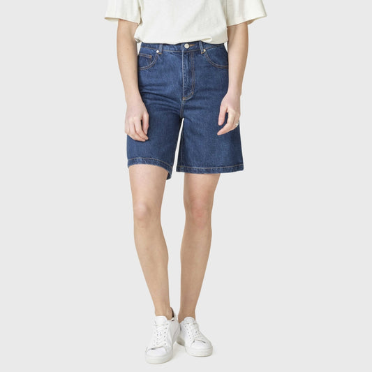 Klitmøller Collective W Jules Shorts Dark Blue Stonewash