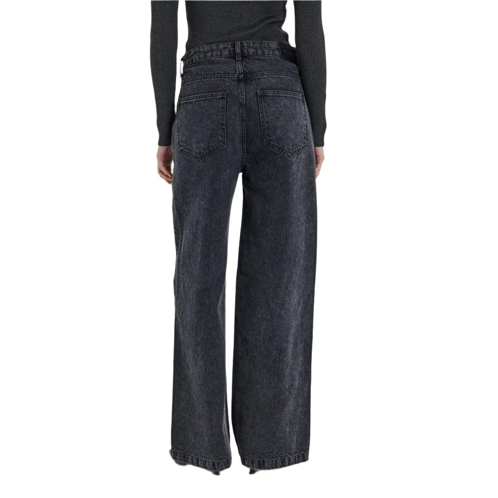 Norr W Kenzie Wide Jeans Black Washed