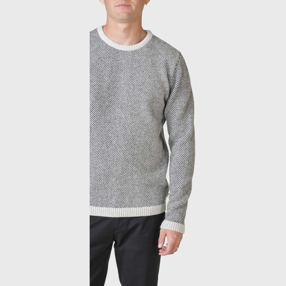 Klitmøller M Keld Knit Pastel Grey Black