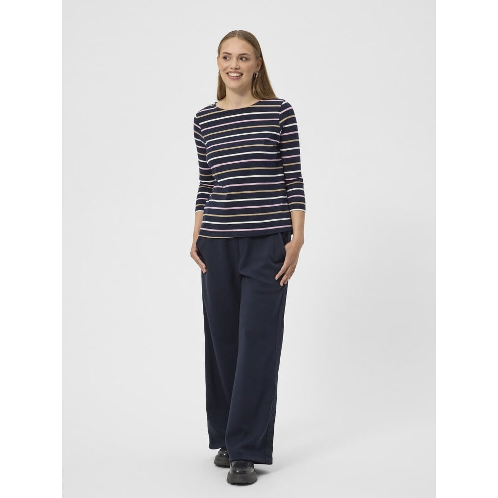 Redgreen W Croco T-Shirt Dark Navy Stripe