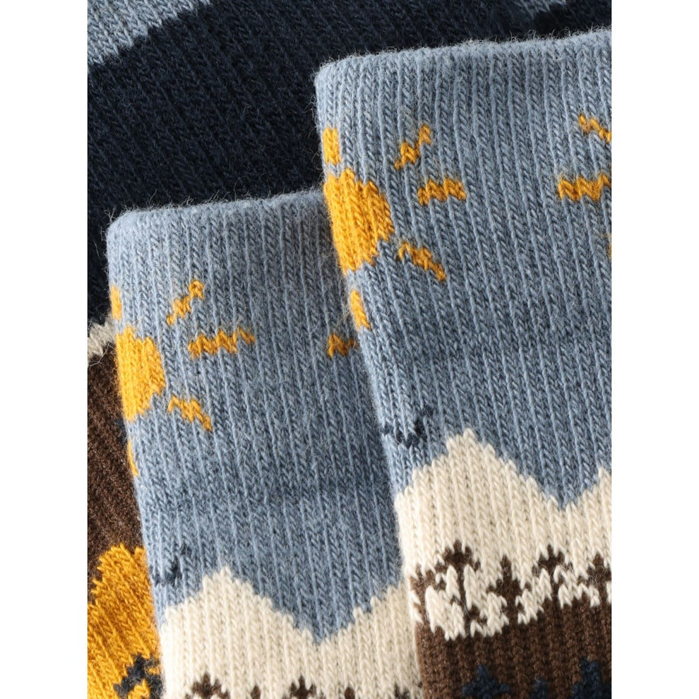 Knowledge Cotton Apparel U Faroe Island Sock - Ocs/Vegan 9932 Multi Color Aop
