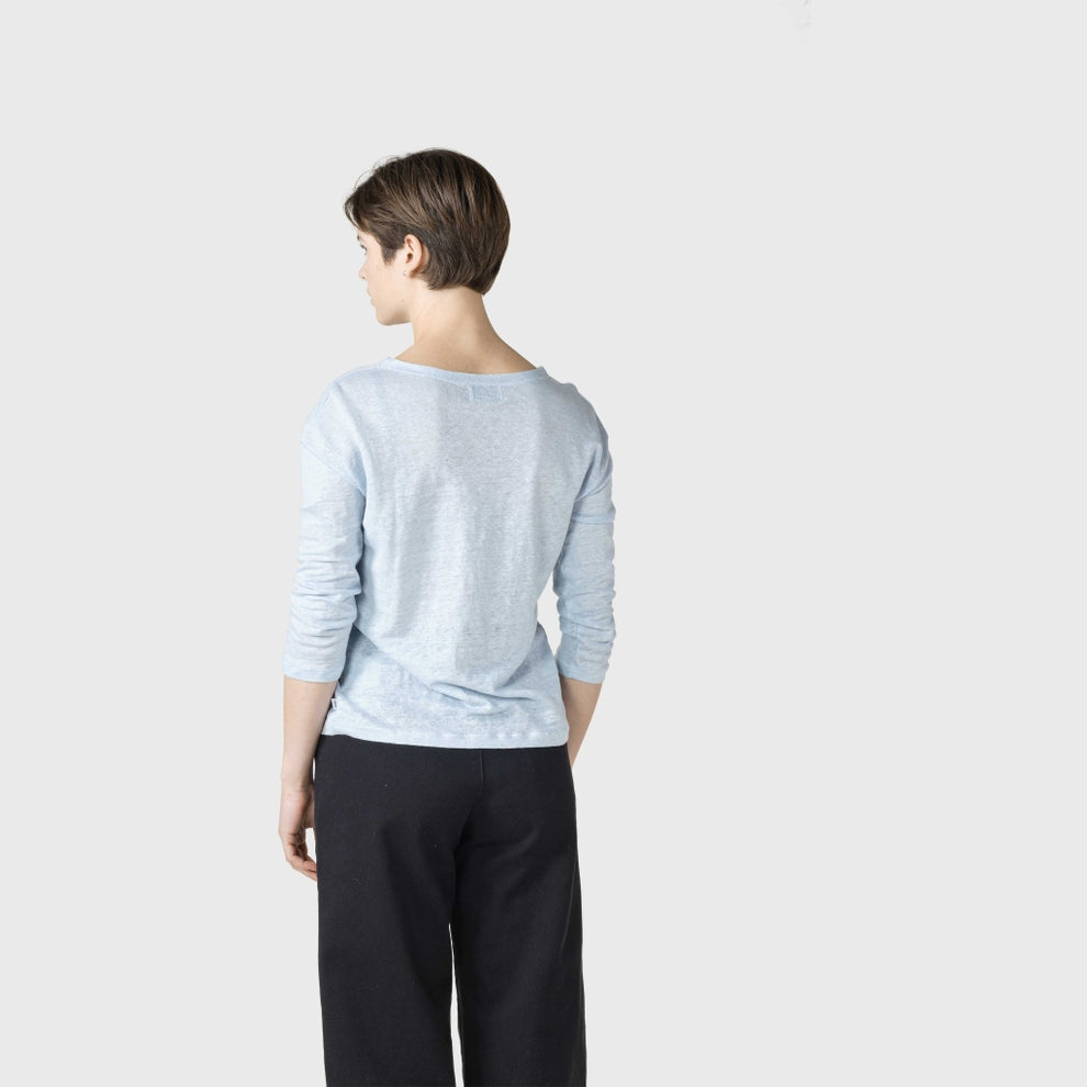 Klitmøller W Gudrun Langærmet T-Shirt Light Blue