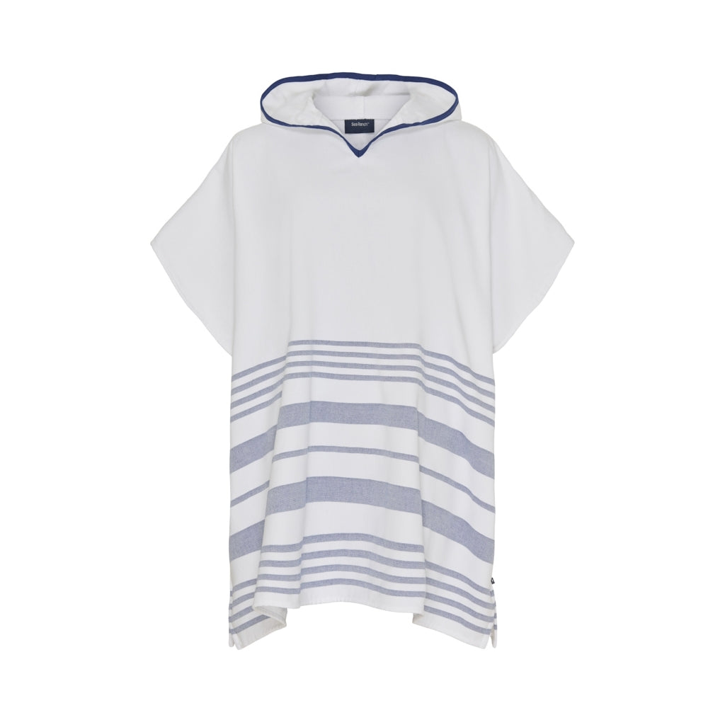 Sea Ranch Malibu Beach Poncho Towel White/Sr Navy
