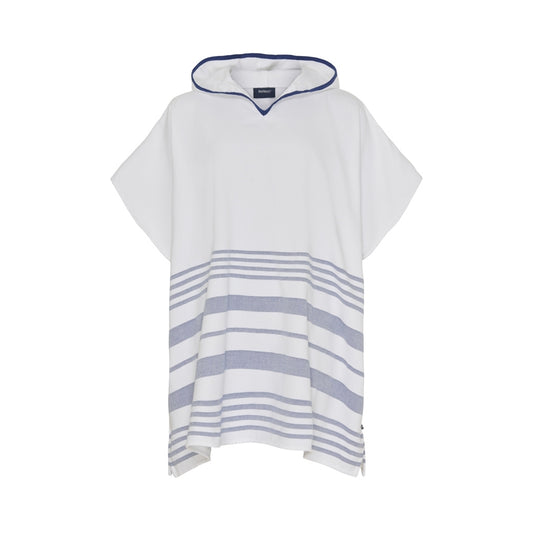 Sea Ranch Malibu Beach Poncho Towel White/Sr Navy