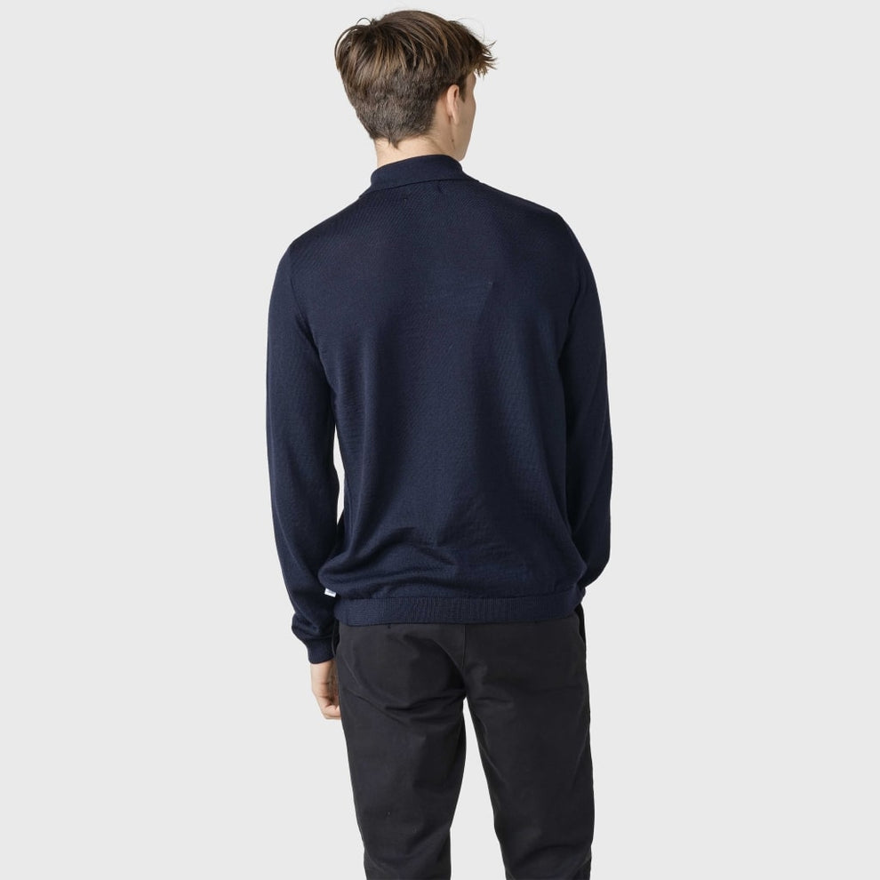 Klitmøller M LS Knit Polo Navy