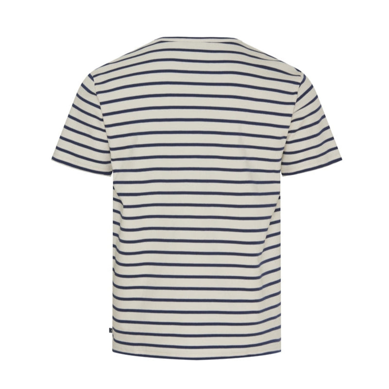 Sea Ranch M Marstal Short Sleeve Tee 1009 Ecru/Sr Navy