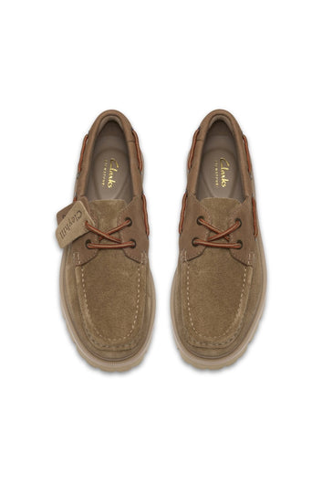 Clarks W Cleyhill Boat Dark Sand Combination
