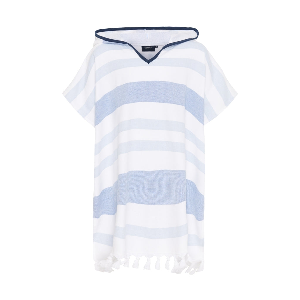 Sea Ranch Kids Bondi Beach Poncho Towel 4196 Federal Blue / White