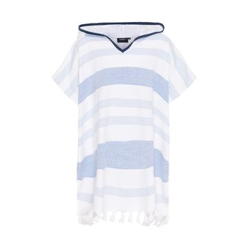 Sea Ranch Kids Bondi Beach Poncho Towel 4196 Federal Blue / White