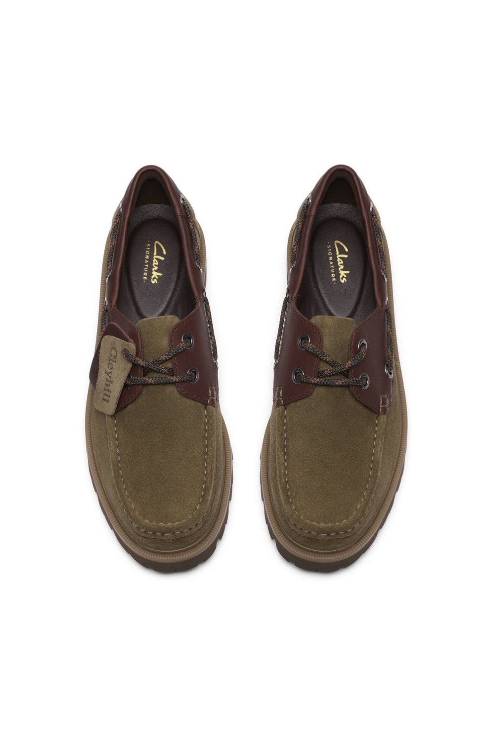 Clarks M Cleyhill Boat Olive Combination