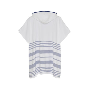 Sea Ranch Malibu Beach Poncho Towel White/Sr Navy