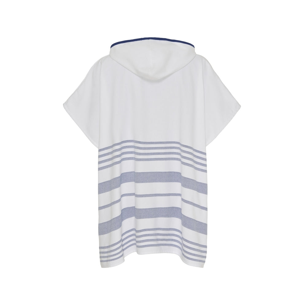 Sea Ranch Malibu Beach Poncho Towel White/Sr Navy