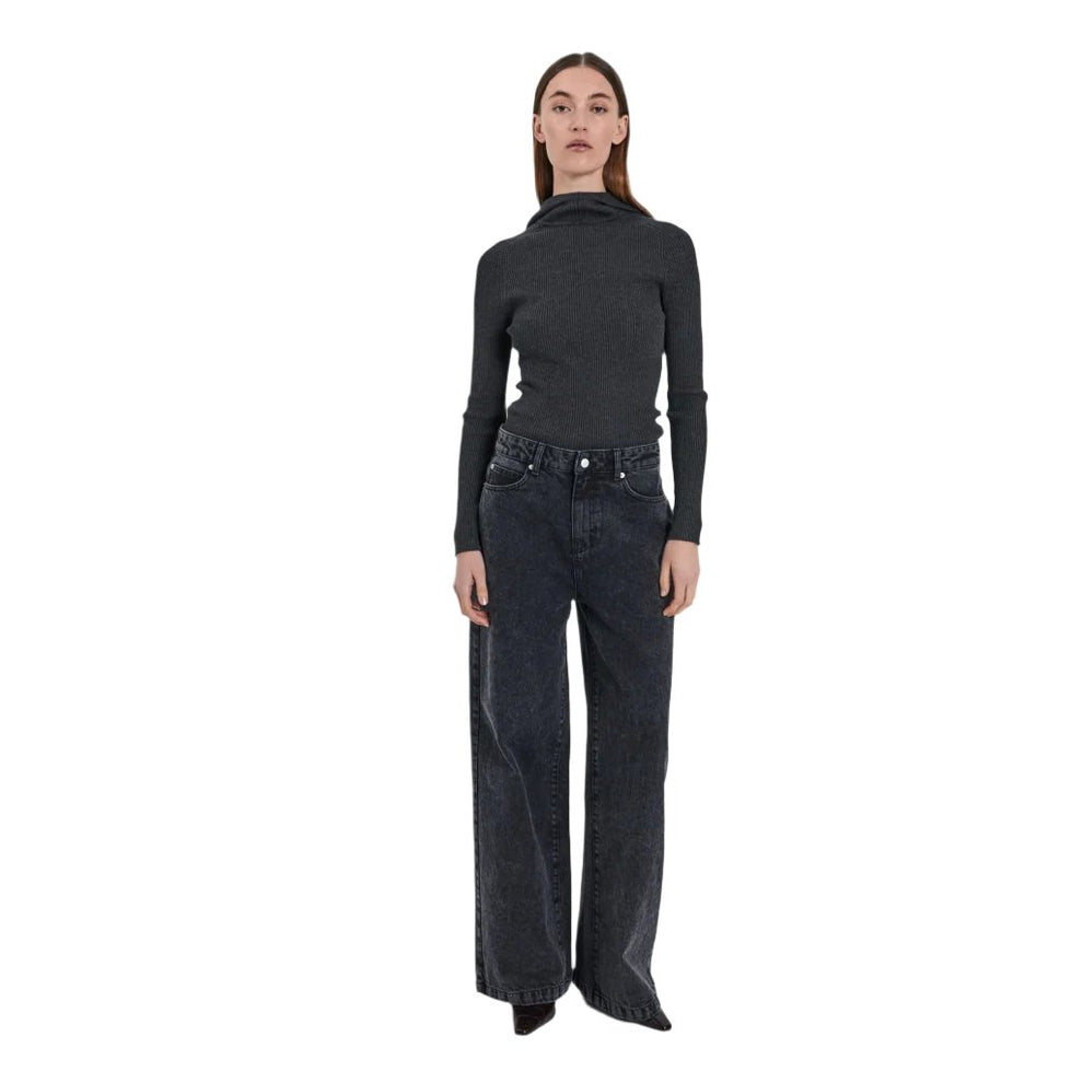 Norr W Kenzie Wide Jeans Black Washed