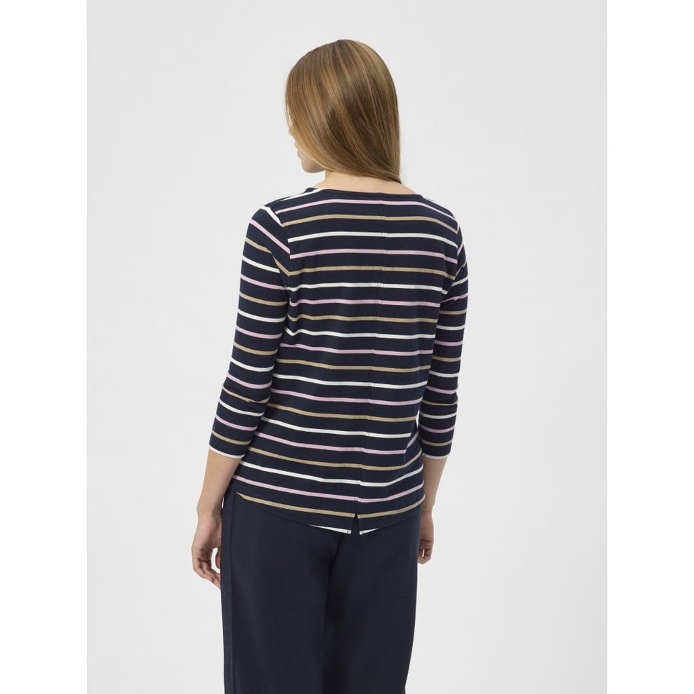 Redgreen W Croco T-Shirt Dark Navy Stripe