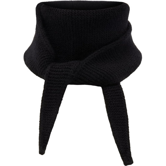 Klitmøller W Violet Small Knit Scarf Black