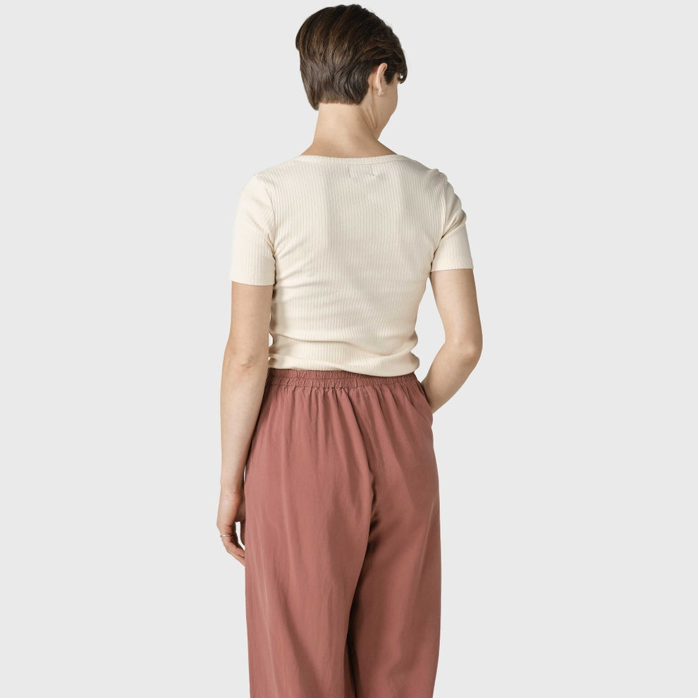 Klitmøller W Rib T-Shirt Pastel Sand