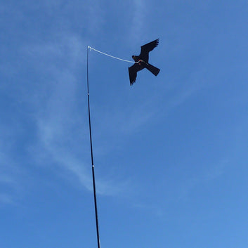 Mågeskræmmer med glasfiberstang og line