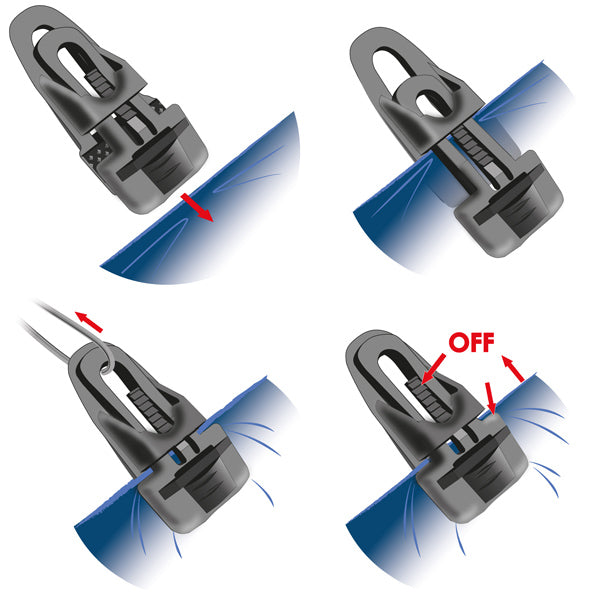 Holdon multiclip midi max 100kg sort , 4stk