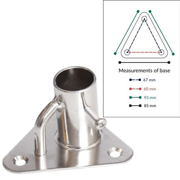 Scepterfod trekantet 84º, Ø25.4mm