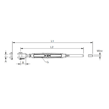 Blue Wave Vantskrue bronze UNF gaffel/terminal