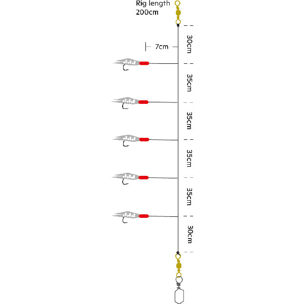 Kinetic Sabiki holo-flex rig #1/0