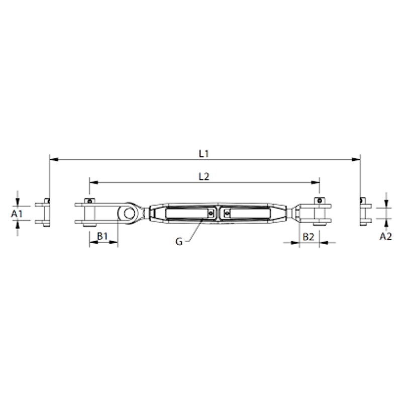 Blue Wave Vantskrue bronze UNF toggle/gaffel