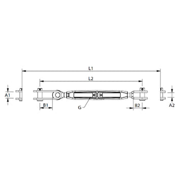 Blue Wave Vantskrue bronze UNF toggle/gaffel