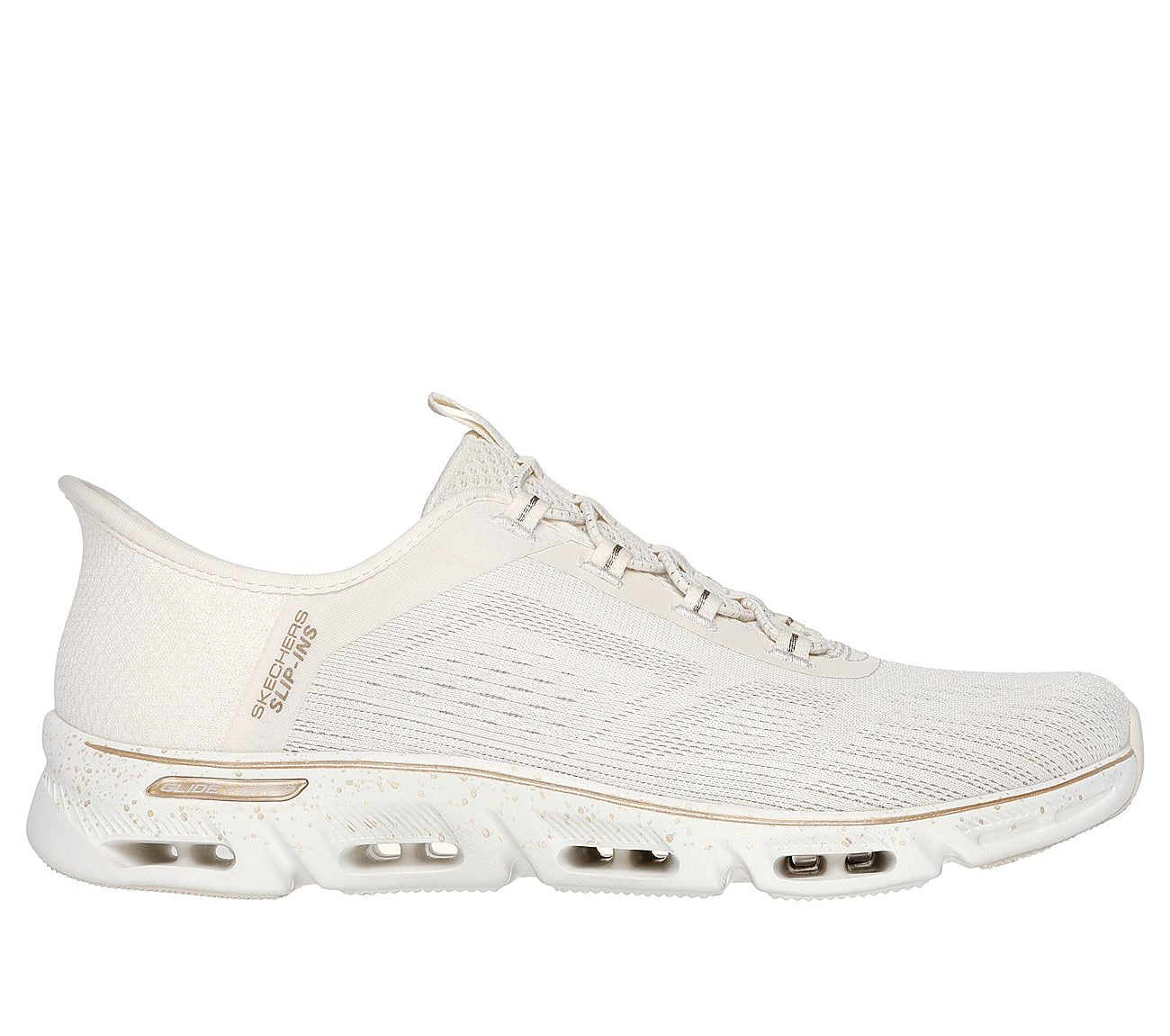 Skechers W Glide-Step Gratify Sneakers - Pace - Naturalural/Gold