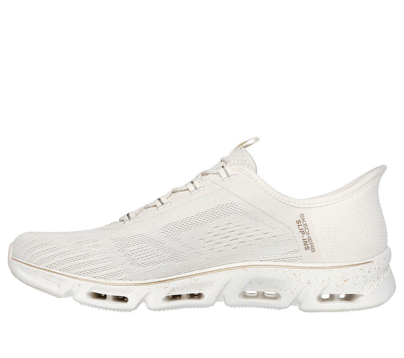 Skechers W Glide-Step Gratify Sneakers - Pace - Naturalural/Gold